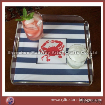 Eco-friendly Cube Acrylic Wine Glass Tray